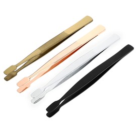 EXCEART 4Pcs Stamp Tweezers Stainless Steel Stamp Tongs Tweezers Precision Tweezers Set Cash Tweezer Philately Collector Tool