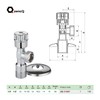 ZencQ Angle Valve 1/2 Inch Wall Connection, 1/2 Inch Hose
