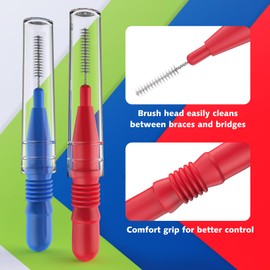 VINSULLA Interdental Brush,Toothpick Tooth Flossing Head Oral Dental Hygiene Brush, Braces Cleaning kit (2.5mm/3mm) 72 Count