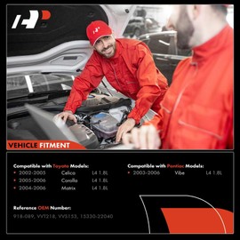 A-Premium Engine Variable Valve Timing (VVT) Solenoid Compatible with Toyota Corolla 2005-2006, Matrix 2004 2005 2006, Celica 2002 2003 2004 2005 & Pontiac Vibe 2003-2006, L4 1.8L