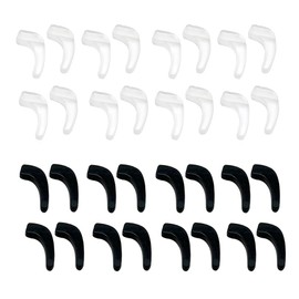 Aliotech 16 Pairs of Soft Silicone Eyewear Ear Hook Eyewear Retainers Silicone Non-slip Sleeve Eyewear Ear Hook Eyewear Sunglasses Reading Glasses Holder(Open diameter size:4MM*1.8MM)
