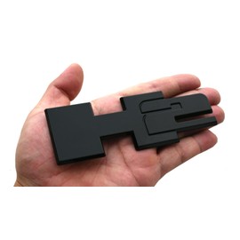 2pcs New H2 Rear Liftgate Door Nameplate 3D Badge Emblems Replacement for 2003-2009 Hummer H2 Origianl Size (Black)