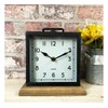 BelAya E Rustic Distressed Metal Wood Industrial Square London Mantle