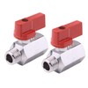 DERNORD Brass Mini Ball Valve NPT Thread, Shut-Off Valve Female&Male