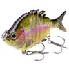 Bassdash SwimPanfish 2.5”/0.34oz Hard Bluegill Swimbaits Multi Jointed Topwater Trout