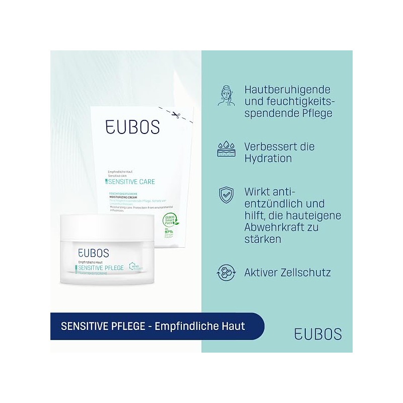 Eubos I Sensitive Care Moisturising Cream I Refill Bag I