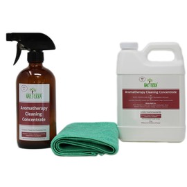 Naeterra Aromatherapy Cleaning Starter Kit - 32oz Plant-Based Concentrate, 16oz Amber Bottle, Funnel & Cloth - Legendary Apothecary Botanical Blend - No Synthetics - 64 Refills