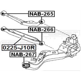 FEBEST NAB-267 Arm Bushing for Rear Arm