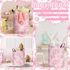 CroBlissful 2 Pcs Pink Floral Laundry Basket Coquette Storage Basket