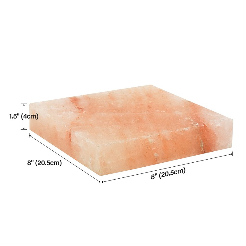 Onlyfire Himalayan Salt Plate 8"x8"x1.5" for Cooking, Grilling Cutting and