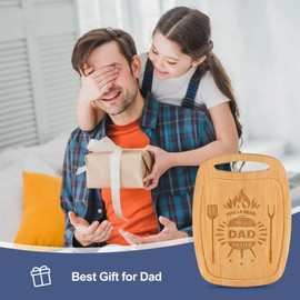 AUROAY Father's Day Gifts for Dad, Dad Birthday Gifts, Bamboo Chopping Board Christmas Presents for Dad from Daughter Son
