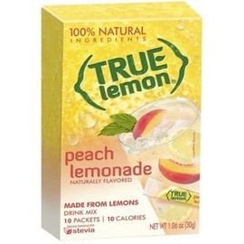 True Lemon Peach Lemonade Drink Mix, 0.106 Ounce - 10 per pack -- 12 packs per case.