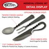 SZCO Supplies 7.25" Hand-Forged Medieval Cutlery Set – Carbon Steel