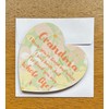 Sentimental Message for Grandma on a Heart-shaped Novelty Coaster -