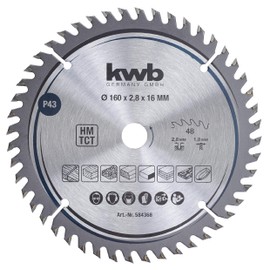 kwb Circular Saw Blades for Hand Circular Saws in Various Dimensions for Professional and Private Use, 584368
