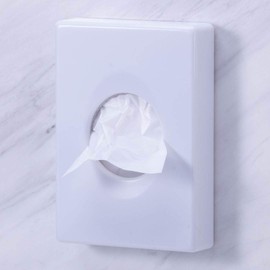 Hygiene bag dispenser ABS White for Ladies Restroom Hotel Guest Bathroom Hospital Feminine Care Wall Mounted