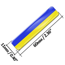 2 x 3D Domed Silicone Stickers Decals Ukraine National Ukrainian Flag Car Motorcycle Helmet F 25