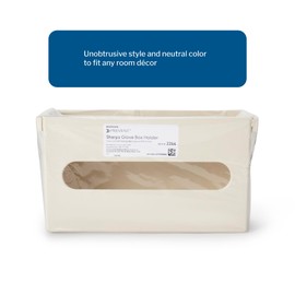 McKesson Prevent Glove Box for Sharps Cabinet - Vertical Mounting, Plastic, Putty Color - 11 in L x 3 7/8 in D x 6 1/2 in H, 2 Count