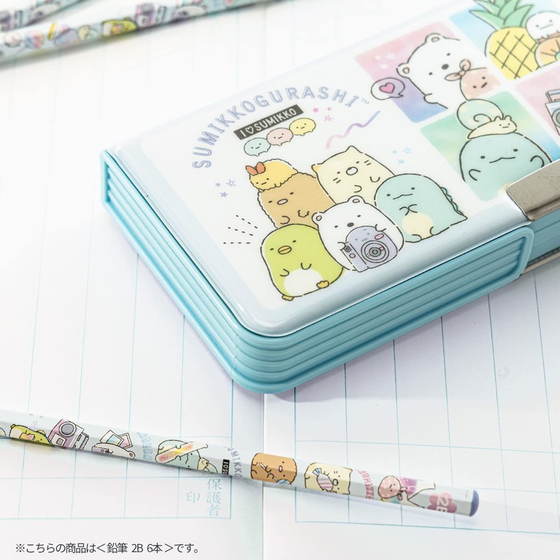 San-X PH14203 Sumikko Gurashi Happy School Pencil, 2B, 6 Pieces