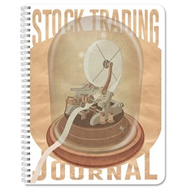 BookFactory Stock Trading Journal/Stocks Trader Log Book - Wire-O, 100 Pages, 8.5" x 11" (LOG-100-7CW-PP(Stocks))