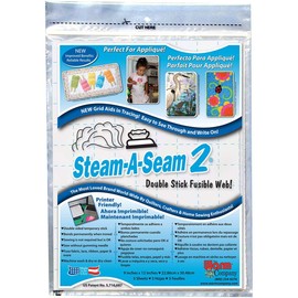 Warm Company Steam-A-Seam 2 Double Stick Fusible Web-9"X12" Sheets 5/Pkg (5517) (4 Pack)