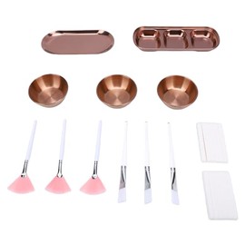 Semme Kit Suministros Faciales Piezas Esteticistas Incluye Tazones Mezcla Acero Inoxidable Herramientas Spa Oro Rosado