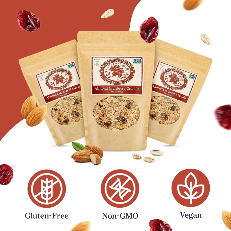 Maple Nut Kitchen Almond Cranberry Granola - Gluten-Free & Vegan