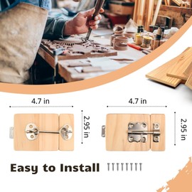 2 Picecs Wooden Busy Board DIY Parts Set - Wooden Door with Lock - DIY Materials - Sensory Board Accessories -Wooden Activity Parts - Montessori Educational Items - Sensory Wall Material Kit