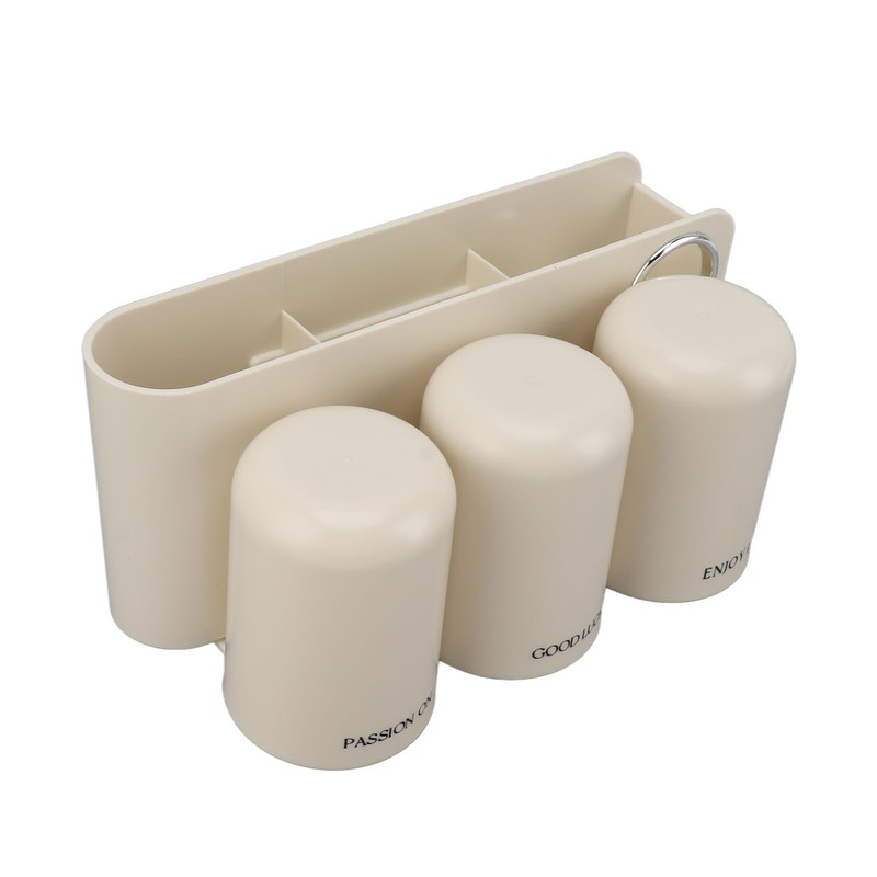 Toothbrush Holder Wall Mounted Multi Functional Toothbrush Toothpaste Dispenser for