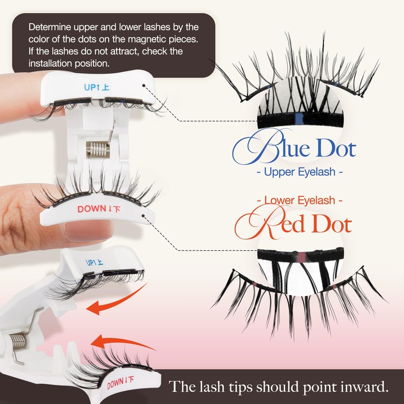 LASHVIEW Magnetic Eyelash Natural Look with 2 Pairs Reusable Magnetic