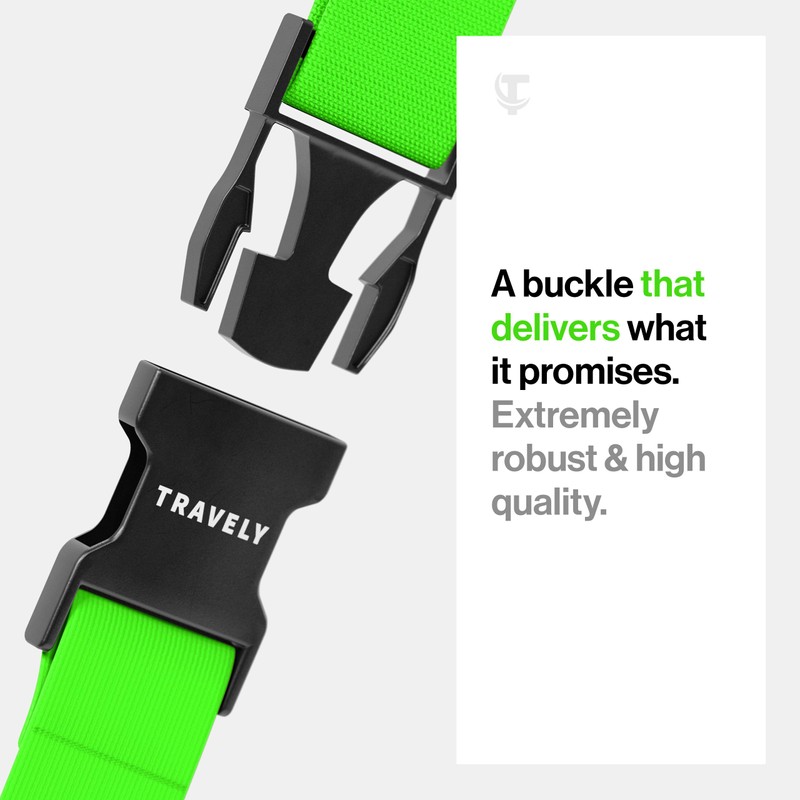 Travely® Premium Luggage Strap - Especially Eye-catching and Safe -