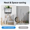 Broom Holder Wall Mount, Mop Organizer with Cleaning Tools Storage