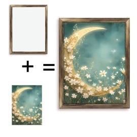 Ready to Hang 20x30 Wood Frame Floral Canvas Painting for Bedroom Decorsize: 20*30cm/10*12Inch, color: Brown