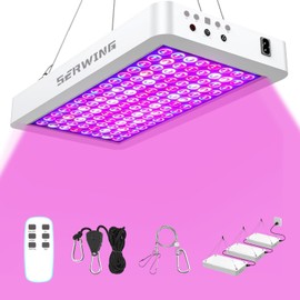 SERWING A1000 LED Grow Light Full Spectrum,2024 Upgraded Dual Chip LED Full Spectrum Plant Grow Light, Plant Grow Light with Veg & Bloom Switch for Hydroponic Indoor Plants Veg and Flower Growing