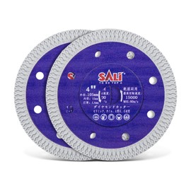 SALI Diamond Cutter, Concrete Cutter, 4.1 inches (105 mm), Turbo Cutter, Dry, Wet Type, Thin Blade (Netted Type), High Speed Grinding, Tile, Ceramic Granite, Cutting Blades, Set of 2
