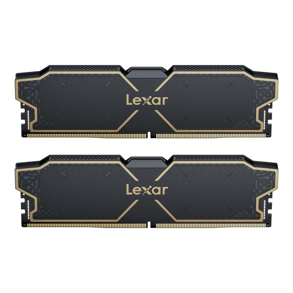 Lexar THOR OC DDR5 RAM 32 GB Kit (16 GB x 2) 6000 MHz, DRAM 288-Pin UDIMM Desktop-Speicher, Hochleistungs-Computerspeicher für XMP 3.0 & AMD EXPO, CL32-38-38-96, 1.3 V (LD5U16G60C32LG-RGD)