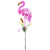 Outdoor Solar Garden Lights Hollow Metal Flamingo Lawn Light LED