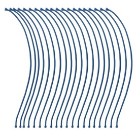 Castanet Replacement Rubber Cords, Blue, Pack of 20, Approx. 7.9 inches (20 cm), Replacement Cords, Rubber