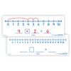 EAI Education Number Line Dry-Erase Board: 4"x12" Double-Sided - Set