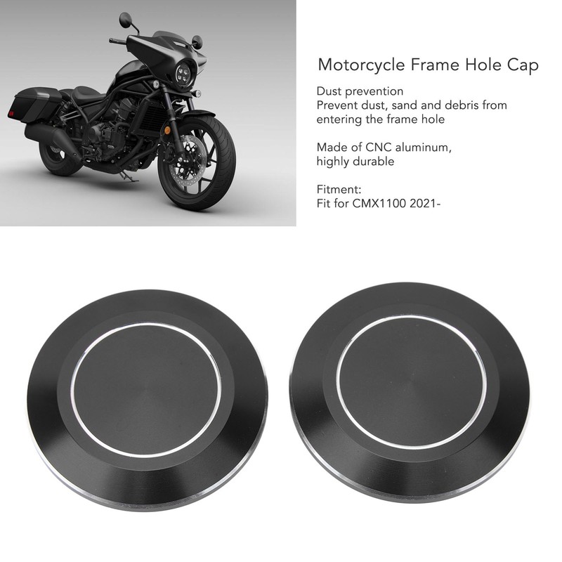 2pcs Motorcycle Frame Hole Cap CNC Aluminum Dustproof Frame Hole