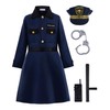ReliBeauty Police Costume, for Children / Girls, with Accessories, 5-6
