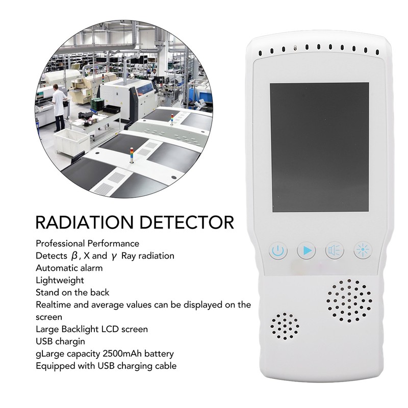 Handheld Nuclear Radiation Detector LCD Realtime Monitoring USB Charging Ionizing