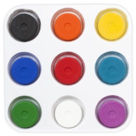 Tempera Paint Set for Kids - WASHABLE Children's Non-Toxic Tempera Paint Cakes with Palette Clean with Just Soap & Water