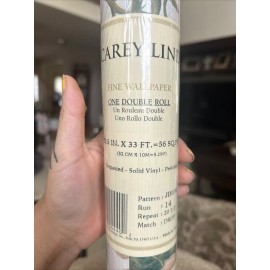 Carey Lind Double Roll Carey Lind VTG Wallpaper Floral Crackle Background, Retail $89/roll