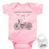 Harley Patent Print Motorcycle Newborn Infant outfit Baby bodysuit onesie