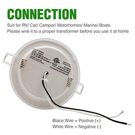 12V LED Puck Light, 6 Packs 3inch Recessed Mount Ceiling Dome Light, 4000K Cool White Soft Light Under Cabinet Light, 12V Interior Light for RV, Campe