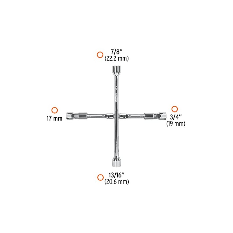 TRUPER Llave de Cruz para Auto de Acero 36 cm,