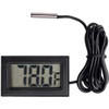 ACEIRMC 3pcs Black Digital LCD Thermometer Temperature Monitor with External