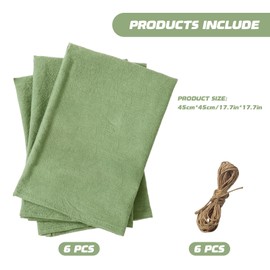 Cotton Washed Napkins, 45X45Cm Washable Table Napkins, Soft Cotton Napkins For Everyday Dining Special Occasions, Easy Care Machine Washable, Four Colors, 6 Pack (Matcha)