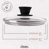 Cuisinel Glass Lid - 6"-inch/15.24-cm/158mm - Compatible with Lodge -